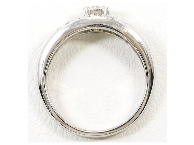 Autre Marque Anel Aliança de Platina com Diamante - vista 3