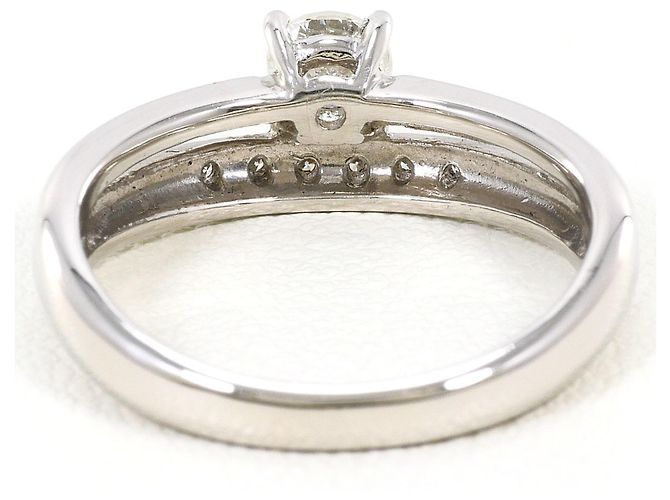 Autre Marque Anel Aliança de Platina com Diamante - vista 4