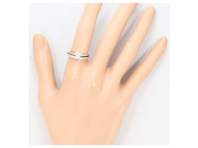 Autre Marque Anel Aliança de Platina com Diamante - vista 6