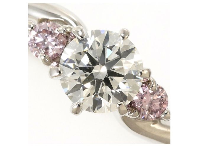 Autre Marque PT900 Platin-Ehering mit Diamant - Ansicht 2
