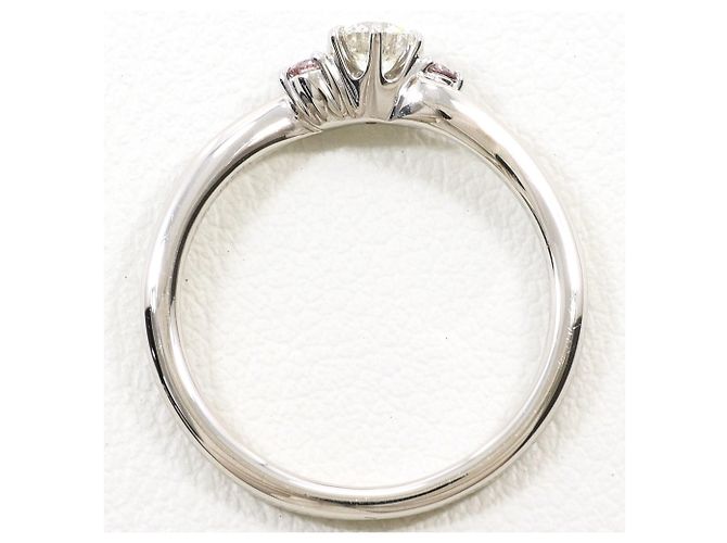 Autre Marque PT900 Platin-Ehering mit Diamant - Ansicht 3