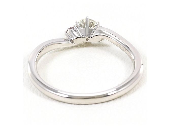 Autre Marque PT900 Platin-Ehering mit Diamant - Ansicht 4