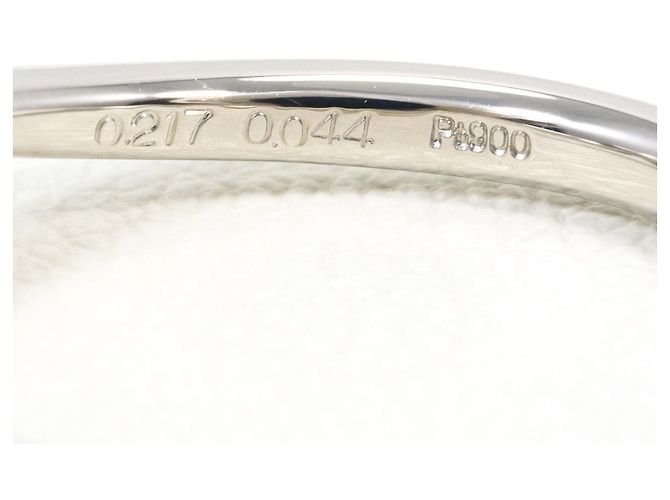 Autre Marque PT900 Platin-Ehering mit Diamant - Ansicht 5