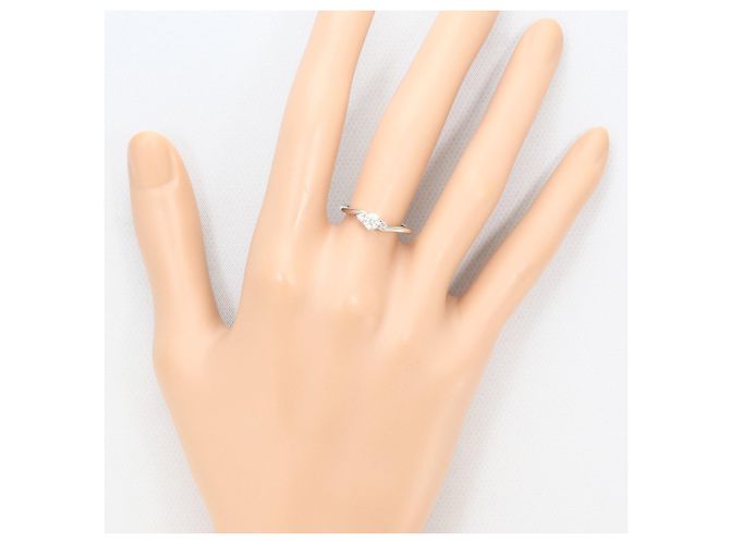 Autre Marque PT900 Platin-Ehering mit Diamant - Ansicht 6