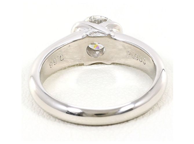 Autre Marque Anello fede in platino PT900 con diamante da 0.68ct - vista 4