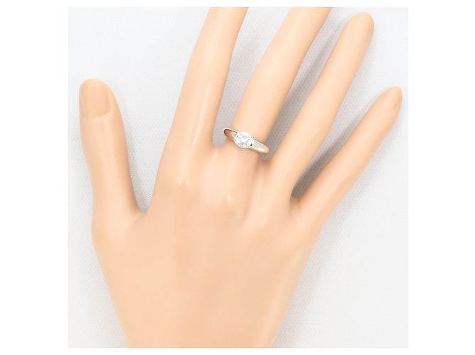 Autre Marque Anello fede in platino PT900 con diamante da 0.68ct - vista 7
