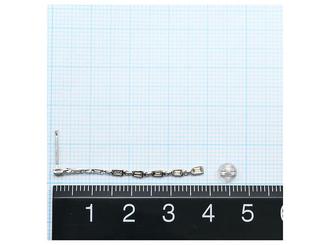 Autre Marque Pendientes colgantes elegantes en oro blanco de 18K Dorado - vista 3