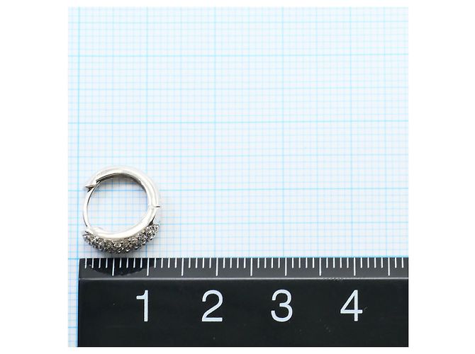 Autre Marque Creolen aus 18K Weißgold mit Diamanten Golden - Ansicht 5