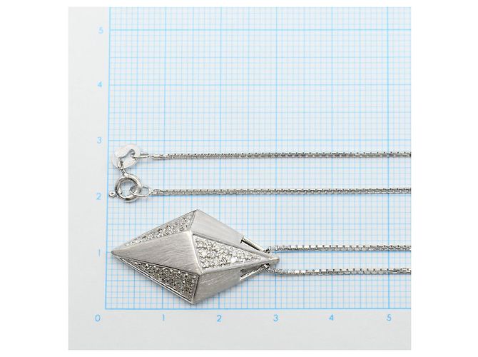 Autre Marque Collana in oro bianco 18K con diamante D'oro - vista 5