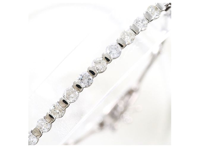 Autre Marque Bracciale con charm in oro bianco 18K e diamanti D'oro - vista 2