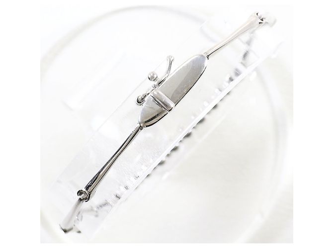 Autre Marque Bracciale con charm in oro bianco 18K e diamanti D'oro - vista 3