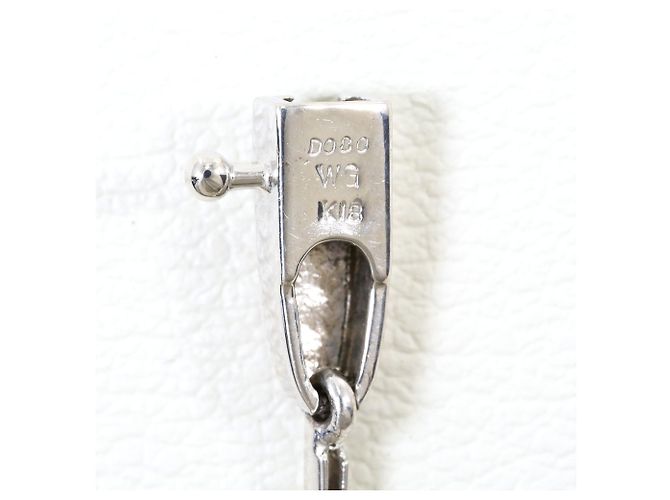 Autre Marque Bracciale con charm in oro bianco 18K e diamanti D'oro - vista 4