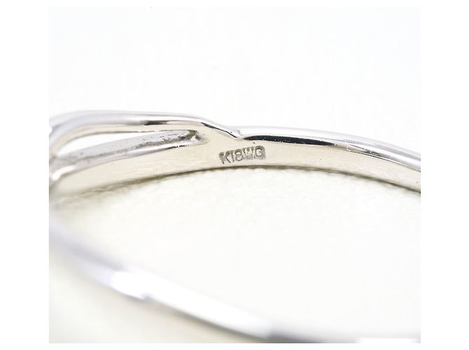 Autre Marque Anello fede in oro bianco 18K e diamanti D'oro - vista 4