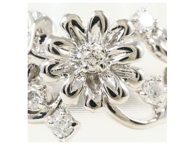 Autre Marque Anel aliança em ouro branco 18K com diamante Dourado - vista 2