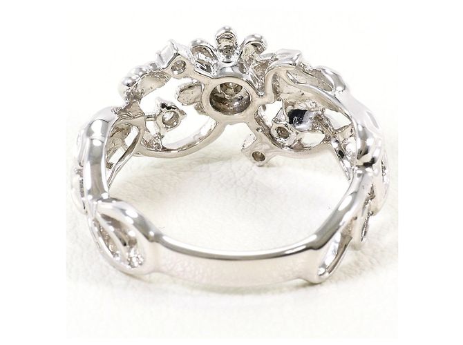 Autre Marque Anel aliança em ouro branco 18K com diamante Dourado - vista 4