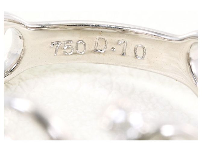 Autre Marque Anel aliança em ouro branco 18K com diamante Dourado - vista 5