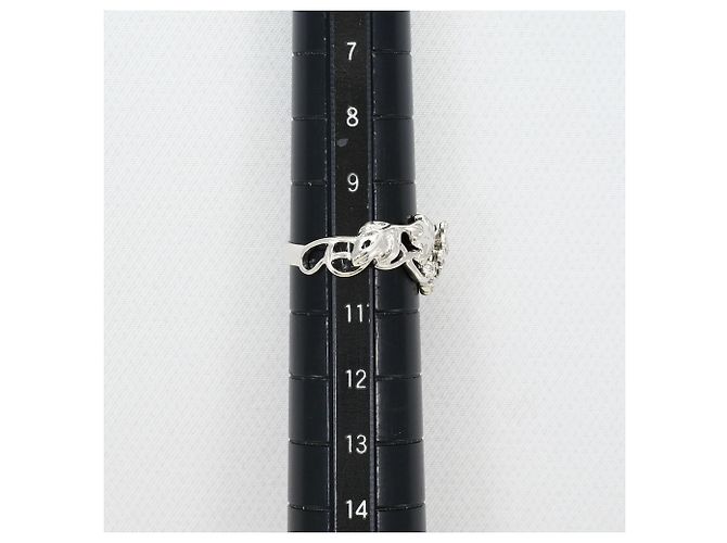 Autre Marque Anel aliança em ouro branco 18K com diamante Dourado - vista 7