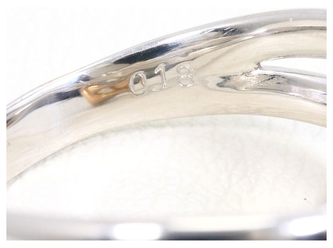 Autre Marque Eleganter Bandring aus 18K Gelb- und Weißgold Golden - Ansicht 6