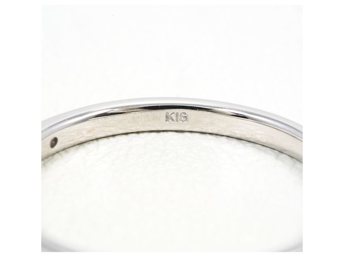 Autre Marque Anel aliança elegante em ouro branco 18K e diamantes Dourado - vista 4