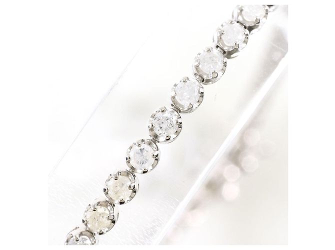 Autre Marque Bracciale con charm in oro bianco 14K e diamanti D'oro - vista 2