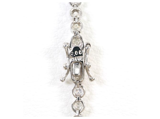 Autre Marque Bracciale con charm in oro bianco 14K e diamanti D'oro - vista 4