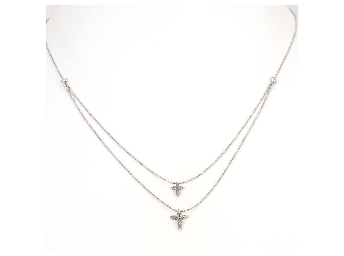 Autre Marque Collana con pendente in oro bianco e diamanti D'oro - vista 3