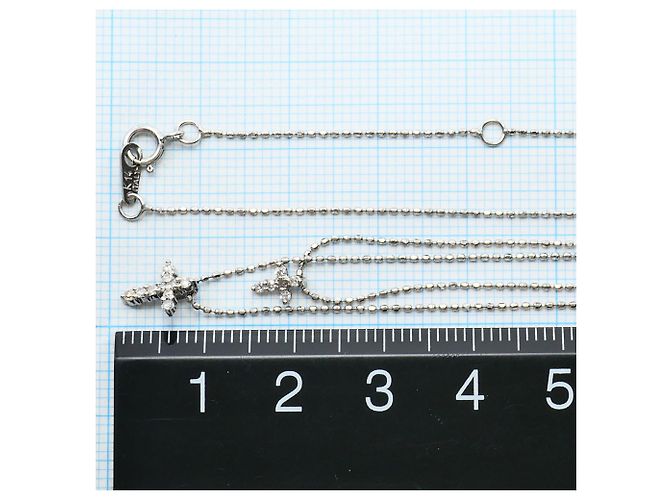 Autre Marque Collana con pendente in oro bianco e diamanti D'oro - vista 4