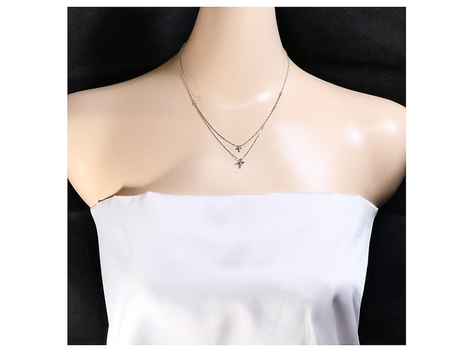 Autre Marque Collana con pendente in oro bianco e diamanti D'oro - vista 5