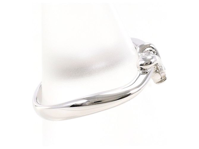 Autre Marque Ehering aus 14K Weißgold mit Diamant Golden - Ansicht 2