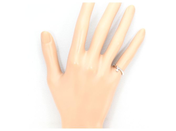 Autre Marque Ehering aus 14K Weißgold mit Diamant Golden - Ansicht 6