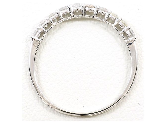 Autre Marque 14K Weißgold-Bandring mit Diamant Golden - Ansicht 2