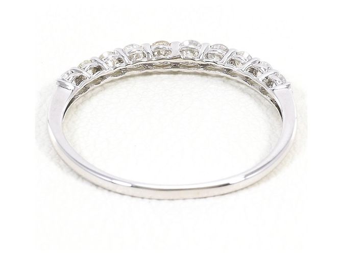 Autre Marque 14K Weißgold-Bandring mit Diamant Golden - Ansicht 3