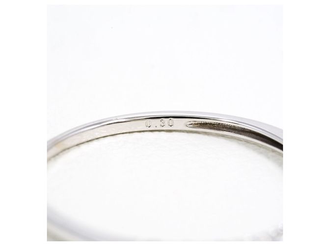 Autre Marque 14K Weißgold-Bandring mit Diamant Golden - Ansicht 5