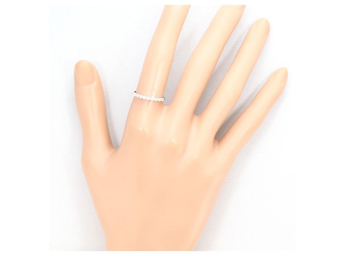 Autre Marque 14K Weißgold-Bandring mit Diamant Golden - Ansicht 6