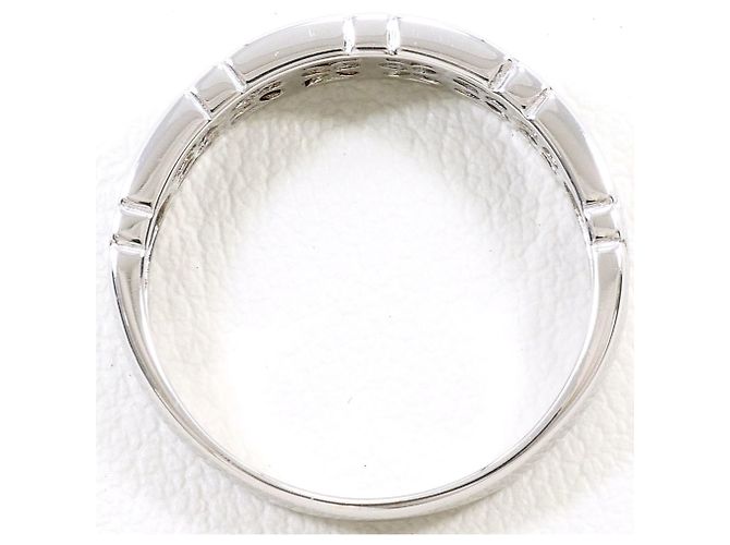 Autre Marque Anel Aliança de Ouro Branco 14K e Diamantes Dourado - vista 2