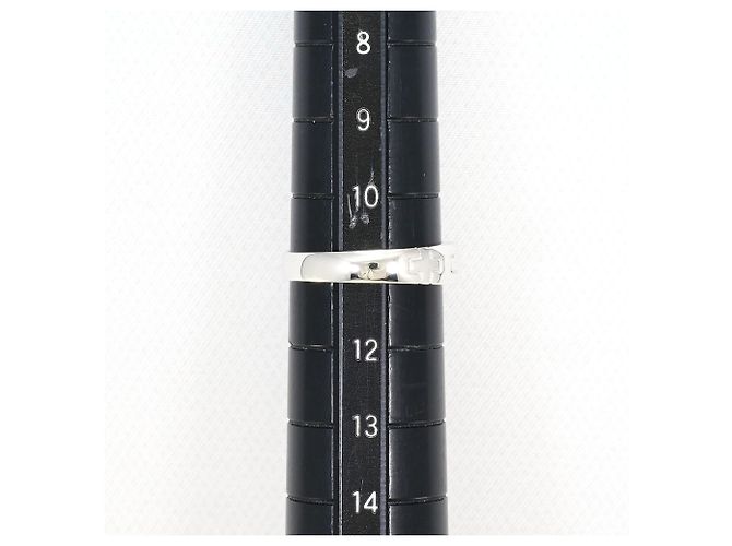 Autre Marque Anel Aliança de Ouro Branco 14K e Diamantes Dourado - vista 6