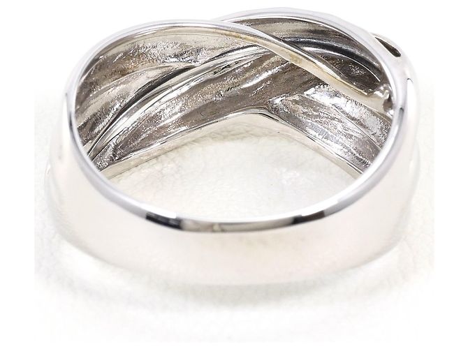 Autre Marque Anello a fascia in oro bianco 14K D'oro - vista 3
