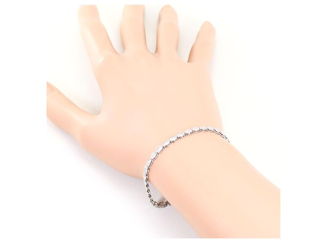 Autre Marque Braccialetto con charm in oro bianco 10K con diamante D'oro - vista 5