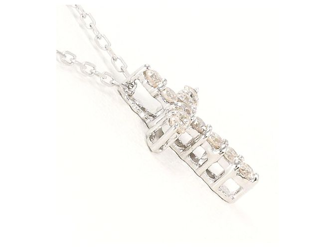 Autre Marque Colar de ouro branco 10K com diamante Dourado - vista 2