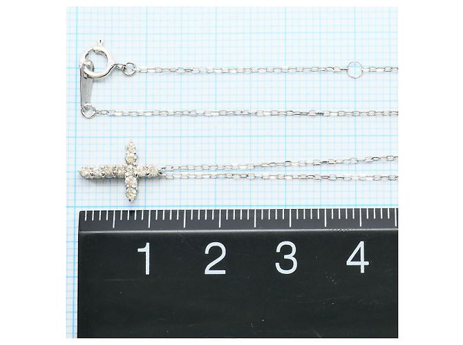 Autre Marque Colar de ouro branco 10K com diamante Dourado - vista 4