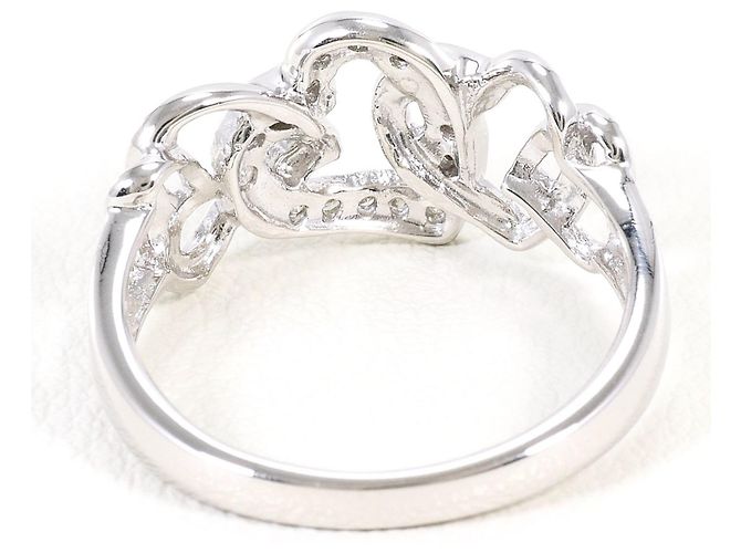 Autre Marque Anello fede in oro bianco 18K con diamante D'oro - vista 3