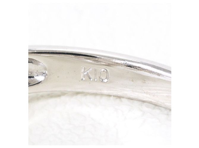 Autre Marque Anello fede in oro bianco 18K con diamante D'oro - vista 4