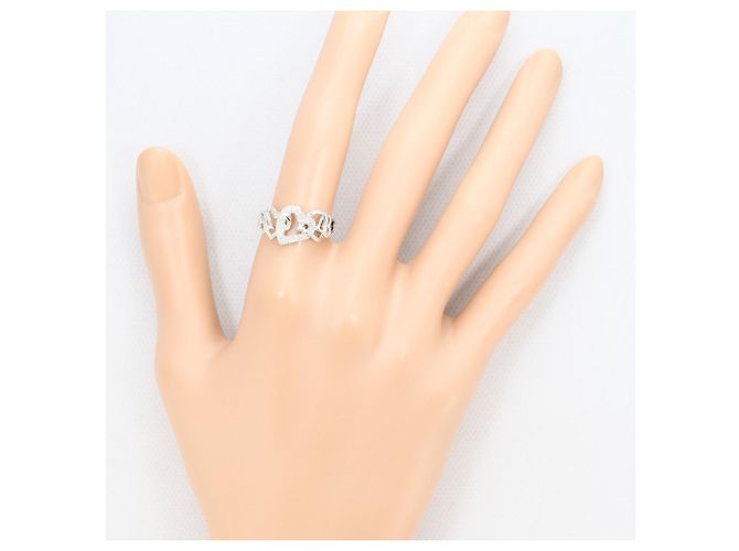 Autre Marque Anello fede in oro bianco 18K con diamante D'oro - vista 5