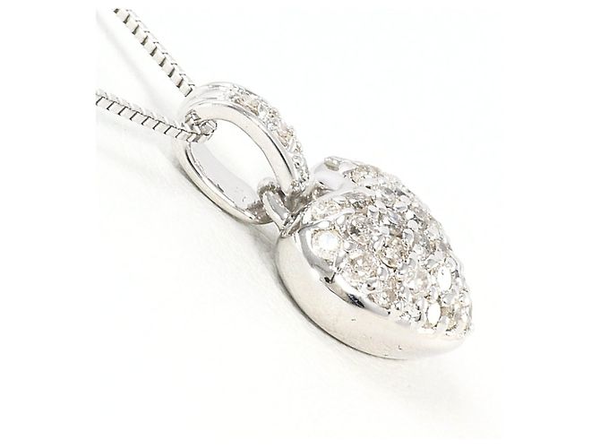 Autre Marque Collar de oro blanco 18K y diamantes Dorado - vista 2