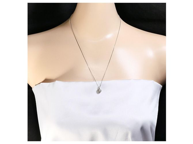 Autre Marque Collar de oro blanco 18K y diamantes Dorado - vista 6