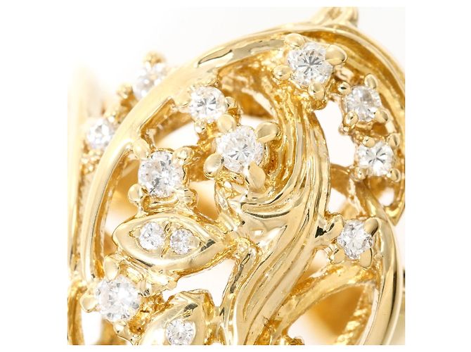Autre Marque Anello a fascia in oro giallo 18K con diamante D'oro - vista 2