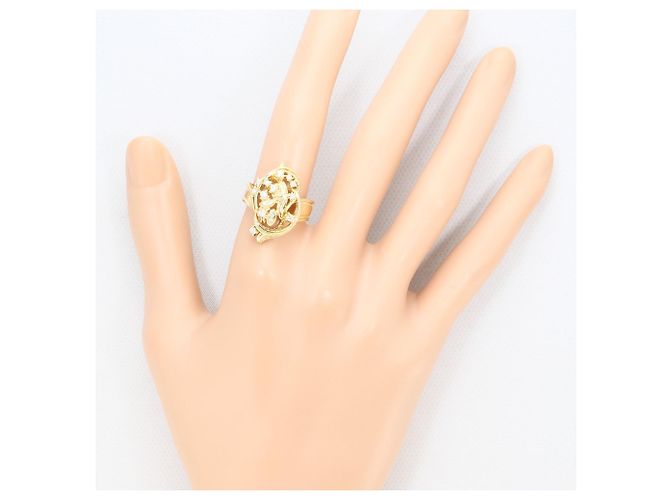 Autre Marque Anello a fascia in oro giallo 18K con diamante D'oro - vista 6