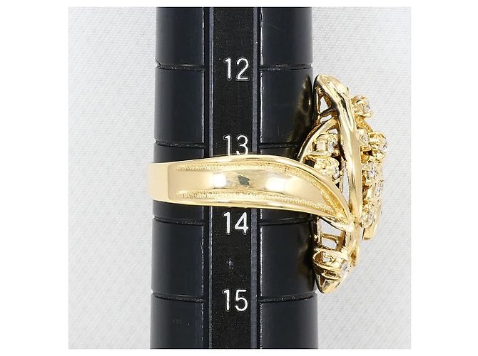Autre Marque Anello a fascia in oro giallo 18K con diamante D'oro - vista 7