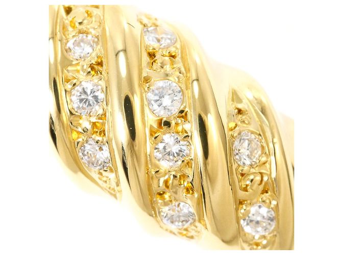 Autre Marque Anello fede in oro giallo 18K con diamante D'oro - vista 2