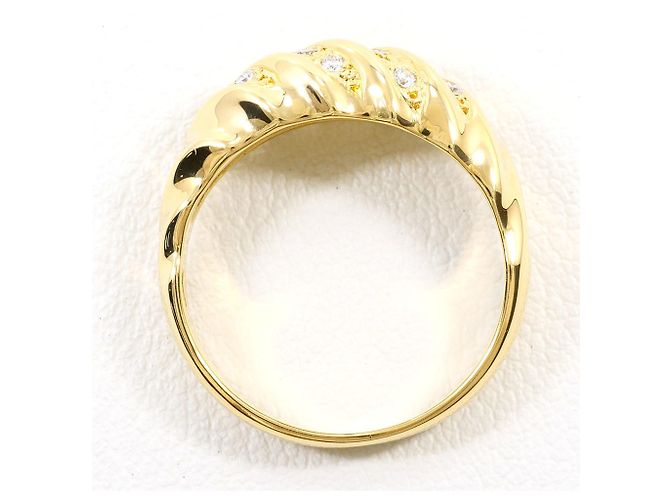 Autre Marque Anello fede in oro giallo 18K con diamante D'oro - vista 3